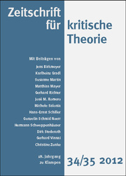 Zeitschrift für kritische Theorie / Zeitschrift für kritische Theorie, Heft 34/35 - Cover