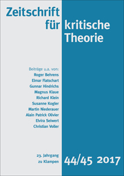 Zeitschrift für kritische Theorie / Zeitschrift für kritische Theorie, Heft 44/45 - Cover
