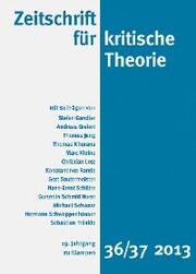 Zeitschrift für kritische Theorie / Zeitschrift für kritische Theorie, Heft 36/37 - Cover