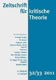 Zeitschrift für kritische Theorie / Zeitschrift für kritische Theorie, Heft 32/33