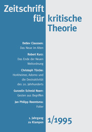 Zeitschrift für kritische Theorie / Zeitschrift für kritische Theorie, Heft 1 - Cover