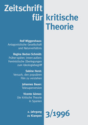 Zeitschrift für kritische Theorie / Zeitschrift für kritische Theorie, Heft 3