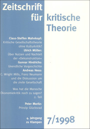 Zeitschrift für kritische Theorie / Zeitschrift für kritische Theorie, Heft 7 - Cover