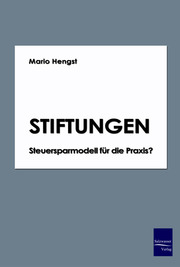 Stiftungen - Steuersparmodell für die Praxis? - Cover