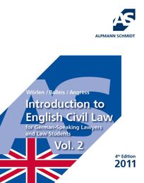 Introduction to English Civil Law for German-Speaking Lawyers and Law Students 2 - Cover