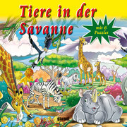 Tiere in der Savanne Puzzlebuch