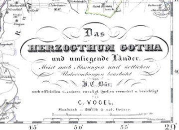 Historische Karte: Herzogtum Gotha 1858 (Plano)
