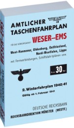 Amtlicher Taschenfahrplan für Weser und Ems der Reichsbahndirektion Münster Westf. 1940/41