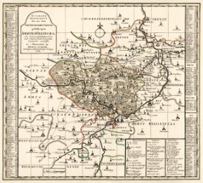 Historische Karte: Amt Freyburg 1754 (Plano)