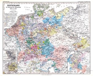 Historische REFORMATIONSKARTE: Die Reformation - DEUTSCHLAND 1492 bis 1618 (Plan