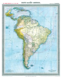 Historische Generalkarte von Südamerika 1903 [gerollt]