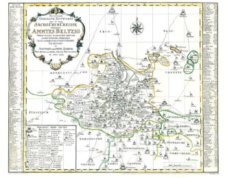 Historische Karte: Amt Belzig, 1758 (gerollt)