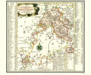 Historische Karte: Amt Borna 1758 (Plano)