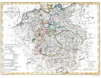 Historische Karte: DEUTSCHLAND 1818 (Plano)