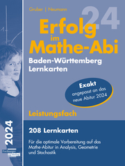 Erfolg im Mathe-Abi 2024,208 Lernkarten Leistungsfach Allgemeinbildendes Gymnasium Baden-Württemberg