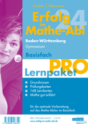 Erfolg im Mathe-Abi 2024 Lernpaket Basisfach 'Pro' Baden-Württemberg Gymnasium - Cover