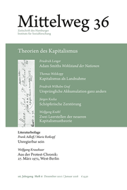 Mittelweg 36. Zeitschrift des Hamburger Instituts für Sozialforschung - Cover