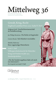 Gewalt, Krieg, Recht. Siegfried-Landshut- Preis 2020: Isabel V. Hull - Cover