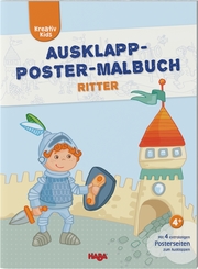 Kreativ Kids - Ausklapp-Poster-Malbuch Ritter - Cover