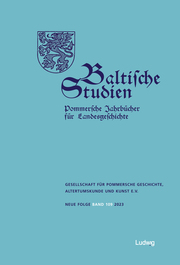 Baltische Studien, Pommersche Jahrbücher für Landesgeschichte 109 NF