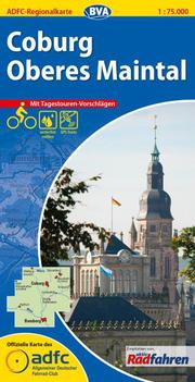ADFC-Regionalkarte Coburg/Oberes Maintal mit Tagestouren-Vorschlägen, 1:75.000, reiß- und wetterfest, GPS-Tracks Download