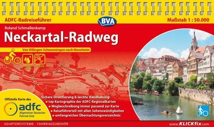 ADFC-Radreiseführer Neckartal-Radweg 1:50.000 praktische Spiralbindung, reiß- und wetterfest, GPS-Tracks Download