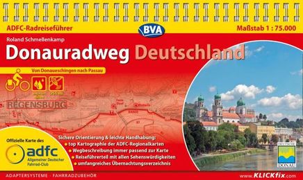 ADFC-Radreiseführer Donauradweg Deutschland 1:75.000 praktische Spiralbindung, reiß- und wetterfest, GPS-Tracks Download