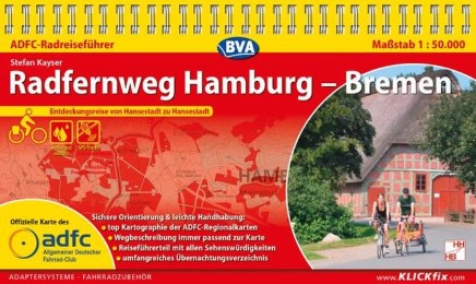 ADFC-Radreiseführer Radfernweg Hamburg-Bremen 1:50.000 praktische Spiralbindung, reiß- und wetterfest, GPS-Tracks Download