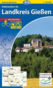 Radwanderkarte BVA Radwandern im Landkreis Gießen 1:50.000, reiß- und wetterfest, GPS-Tracks Download