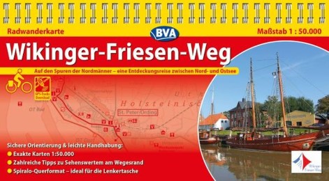 Kompakt-Spiralo BVA Wikinger-Friesen-Weg 1:50.000, praktische Spiralbindung, reiß- und wetterfest, GPS-Tracks Download