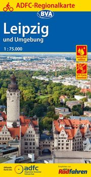 ADFC-Regionalkarte Leipzig und Umgebung, 1:75.000, reiß- und wetterfest, mit GPS-Track Download