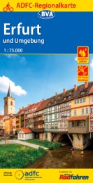 ADFC-Regionalkarte Erfurt und Umgebung, 1:75.000, reiß- und wetterfest, GPS-Tracks Download