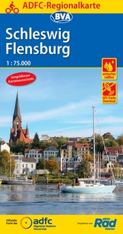 ADFC-Regionalkarte Schleswig Flensburg 1:75.000, reiß- und wetterfest, GPS-Tracks Download