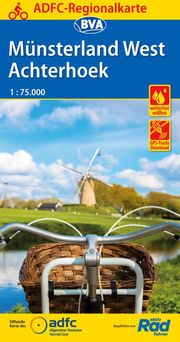 ADFC-Regionalkarte Münsterland West/Flusslandschaft Achterhoek, 1:75.000, reiß- und wetterfest, GPS-Tracks Download
