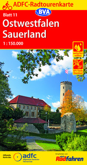 ADFC-Radtourenkarte 11 Ostwestfalen Sauerland 1:150.000, reiß- und wetterfest, GPS-Tracks Download