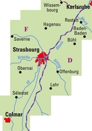 ADFC-Regionalkarte Elsass Oberrhein Nord, 1:75.000, mit Tagestourenvorschlägen, reiß- und wetterfest, E-Bike-geeignet, GPS-Tracks Download - Abbildung 1