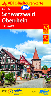 ADFC-Radtourenkarte 24 Schwarzwald Oberrhein 1:150.000, reiß- und wetterfest, GPS-Tracks Download - Cover
