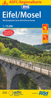 ADFC-Regionalkarte Eifel/ Mosel, 1:75.000, mit Tagestourenvorschlägen, reiß- und wetterfest, E-Bike-geeignet, GPS-Tracks Download