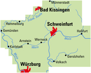 ADFC-Regionalkarte Schweinfurt, 1:50.000, reiß- und wetterfest, GPS-Tracks Download