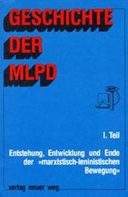 Geschichte der MLPD / Geschichte der MLPD - I. Teil - Cover