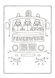 Malbuch ab 4 Jahre für Junge und Mädchen - Feuerwehr - Illustrationen 2