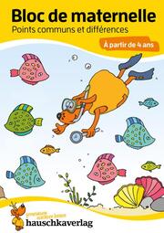 Bloc de maternelle à partir de 4 ans - Jeux des différences - coloriage enfant - cahier vacances 4 ans