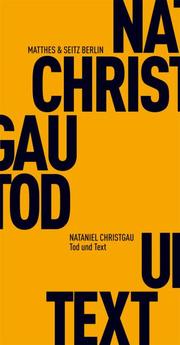 Tod und Text - Cover