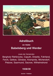 Adreßbuch der Städte Babelsberg und Werder, 1938/39 - Cover