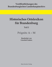 Historisches Ortslexikon für Brandenburg, Teil I, Prignitz A-M - Cover