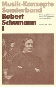Robert Schumann I - Cover
