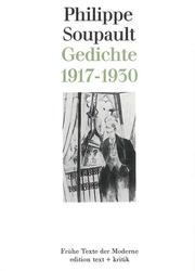 Gedichte 1917-1930 - Cover