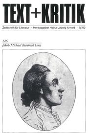 Jakob Michael Reinhold Lenz - Cover