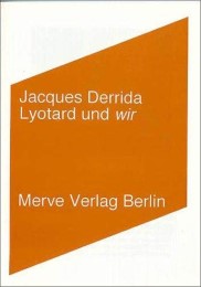 Lyotard und wir - Cover
