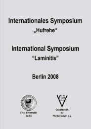Internationales Symposium 'Hufrehe'/International Symposium 'Laminitis'